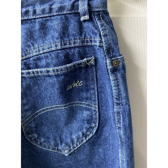 Vintage Chic High Rise Mom Jeans Womens 12P Blue Heavy Cotton Denim Straight USA - Picture 4 of 10